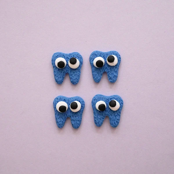 Fuzzy Blue Monster Earrings